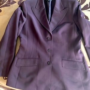 Maroon Anne Klein beautifully top stitched pant suit